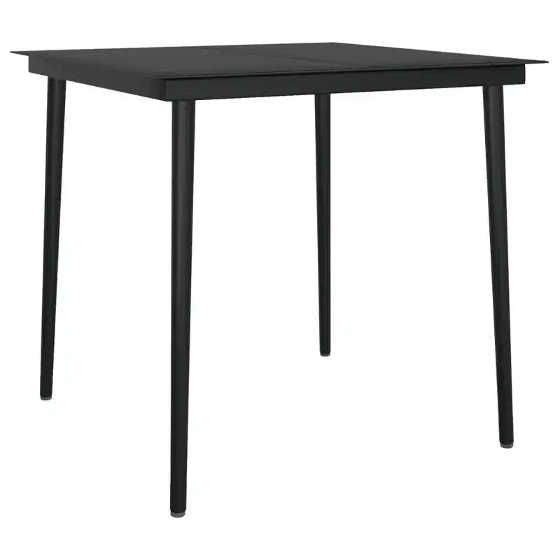 vidaXL Elegante conjunto de comedor para exterior con vidrio templado