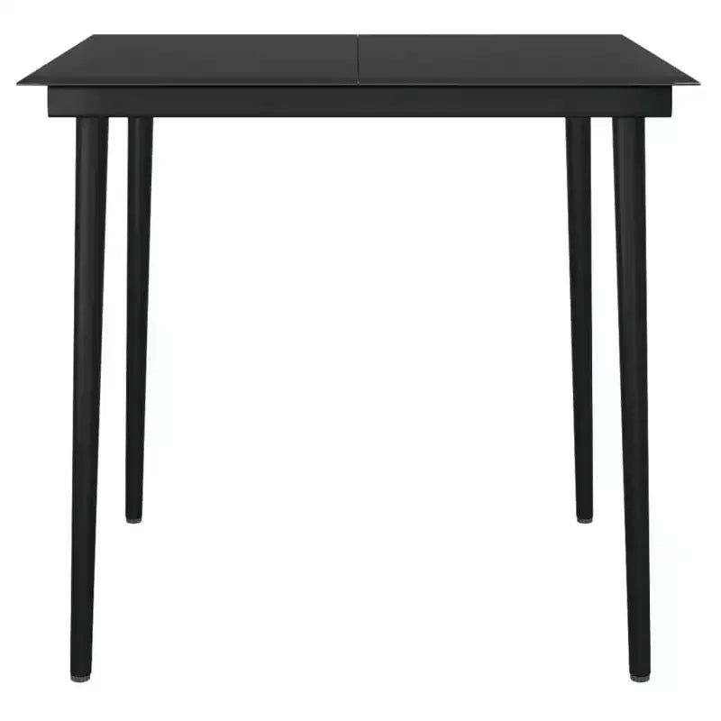 vidaXL Elegante conjunto de comedor para exterior con vidrio templado