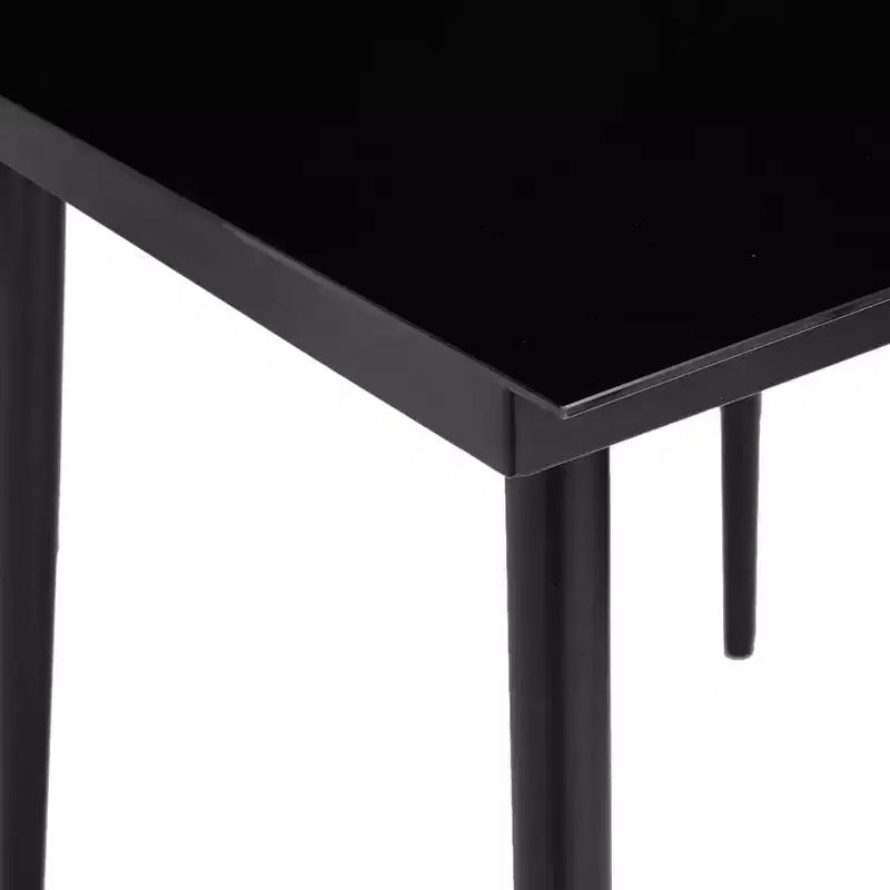 vidaXL Elegante conjunto de comedor para exterior con vidrio templado