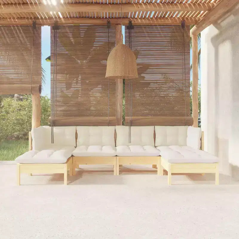 Conjunto de Sofás Modulares de Jardín vidaXL con Cojines en Diferentes Colores
