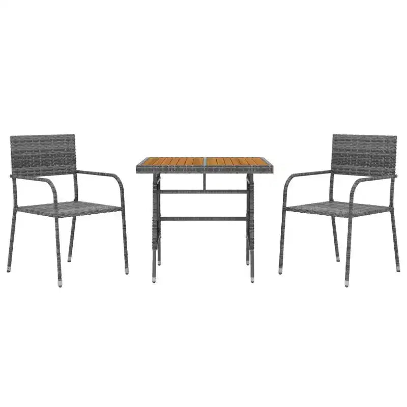 Conjunto de comedor de exterior vidaXL de ratán sintético con estructura de acero
