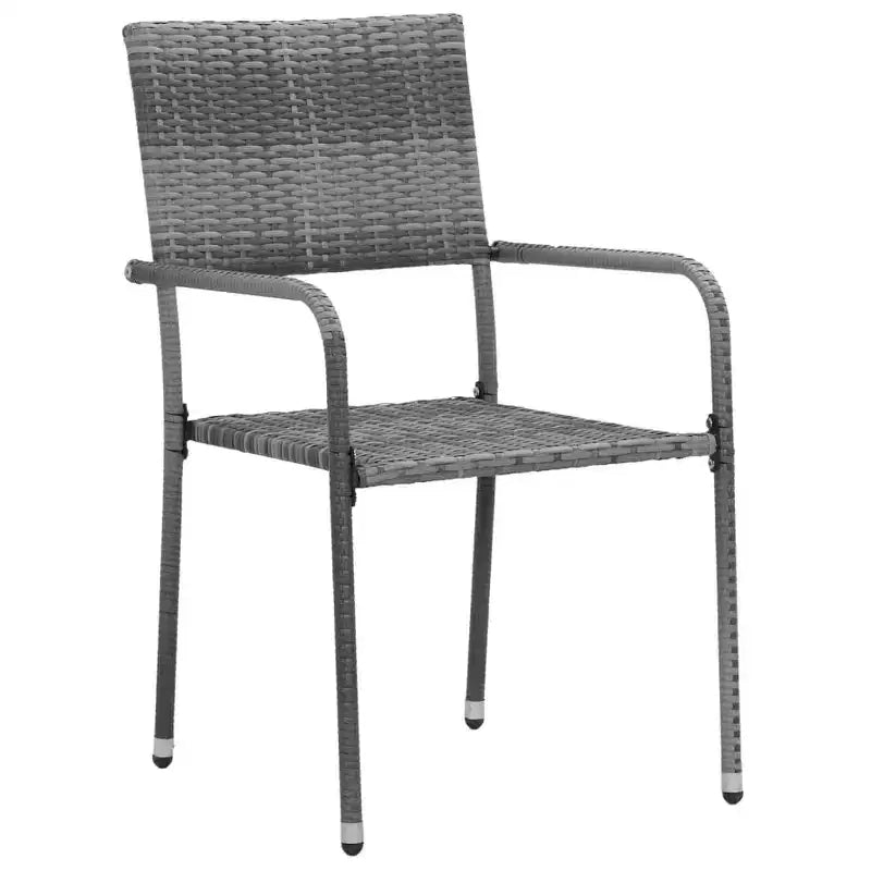Conjunto de comedor de exterior vidaXL de ratán sintético con estructura de acero