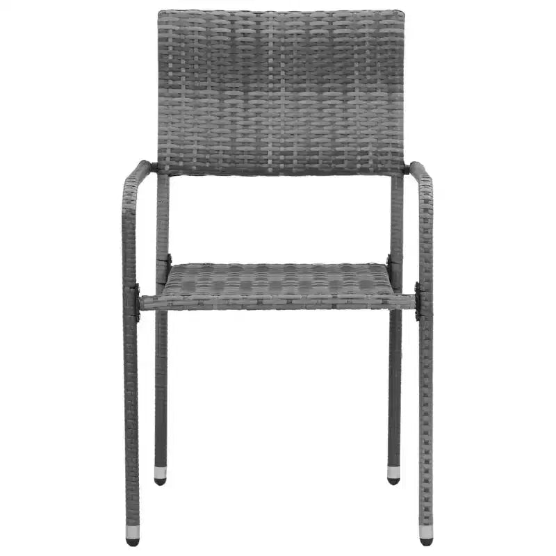 Conjunto de comedor de exterior vidaXL de ratán sintético con estructura de acero