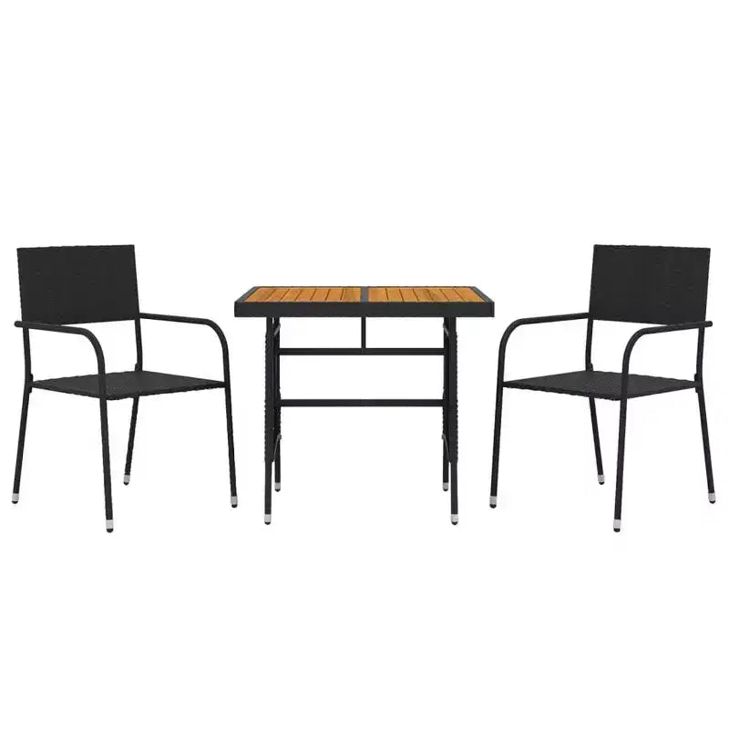 Conjunto de comedor de exterior vidaXL de ratán sintético con estructura de acero