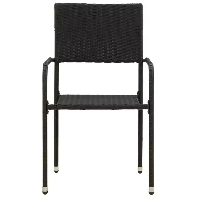Conjunto de comedor de exterior vidaXL de ratán sintético con estructura de acero