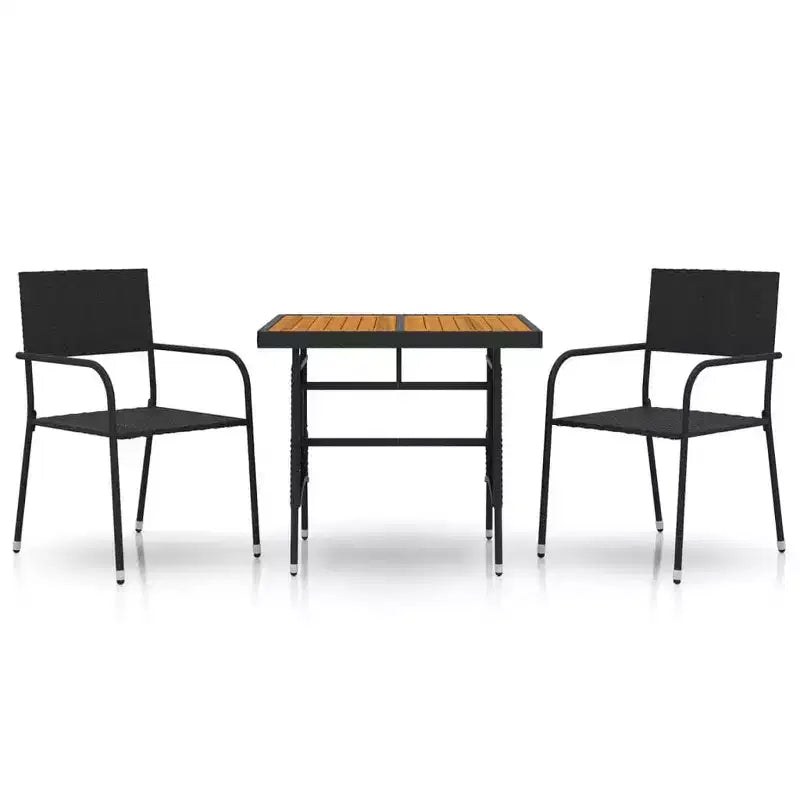 vidaXL Outdoor Dining Set in Poly Rattan with Steel Frames