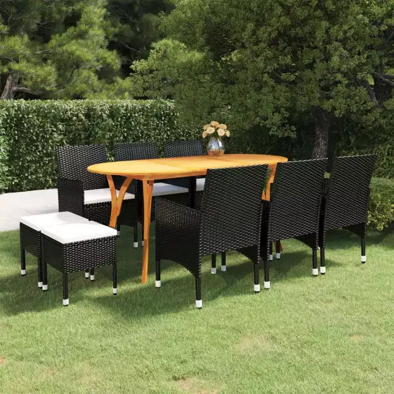 vidaXL Elegante conjunto de comedor para patio en varios colores