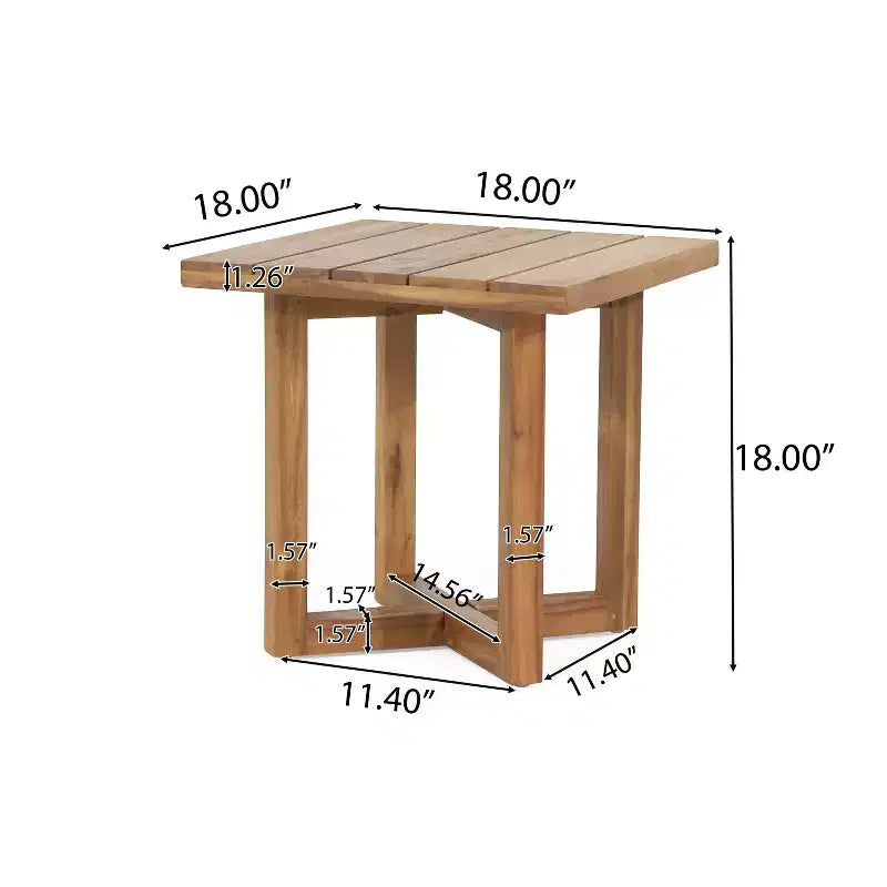 Christopher Knight Home Damaris Juego de 3 Piezas para Patio con Tumbona de Madera de Acacia y Ratán con Cojín y Mesa de Listones