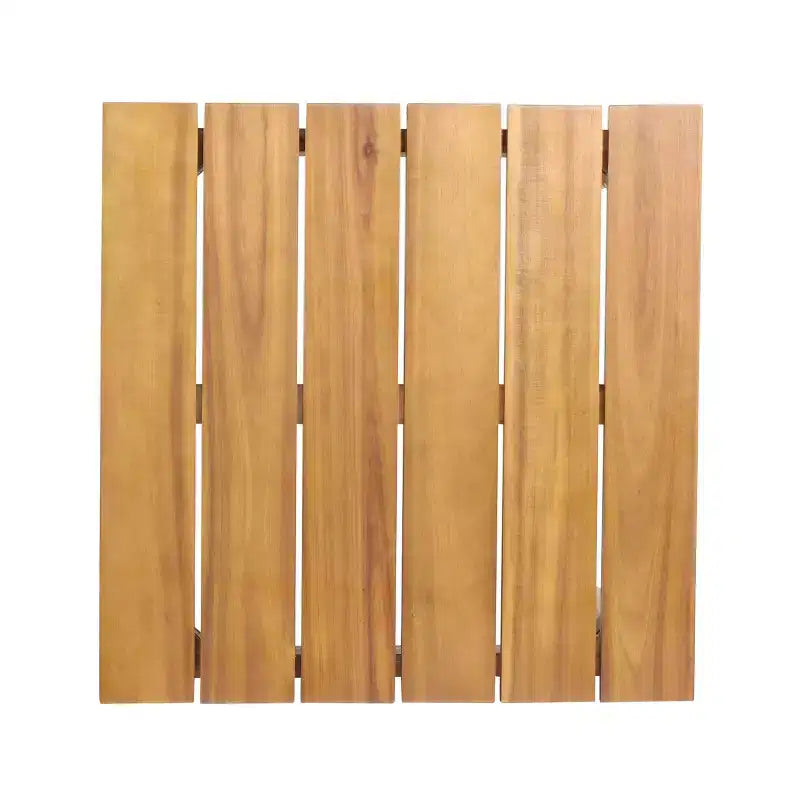 Christopher Knight Home Jessamin Juego de 2 piezas de patio de madera de acacia con cojines y mesa de listones, tamaño extragrande