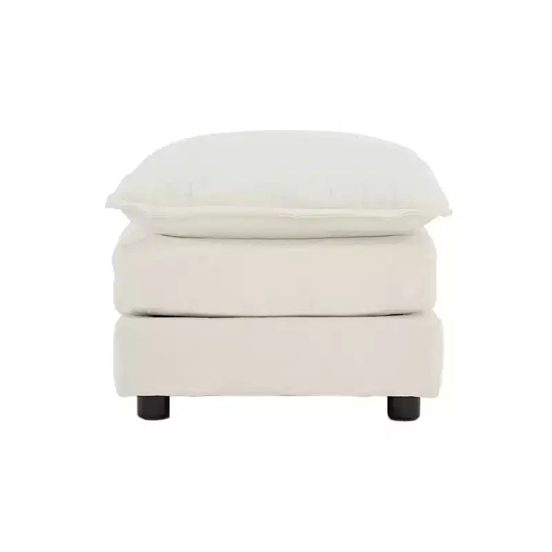 MAYEERTY Free Conbination Comfy Upholstery Modular Oversized L Shaped Sectional Sofa with Ottoman for Living Room White