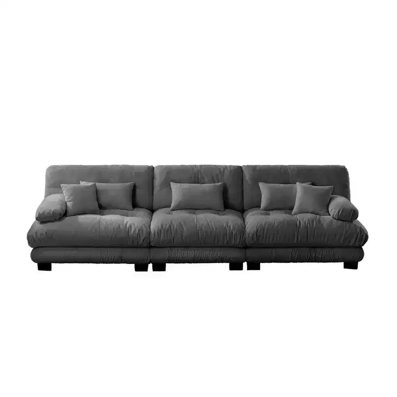 MAYEERTY 3 Seater Sectional Sofa Modular Deep Seat Couch for Living Room Gray