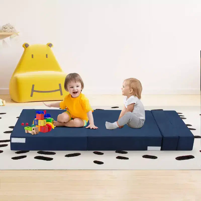Folding Sofa Bed, Foldable Couch Bed with Pillow, Convertible Sleeper Chair Folding Sofa Mattress, Futon Floor Couch with Memory Foam Washable Cover
