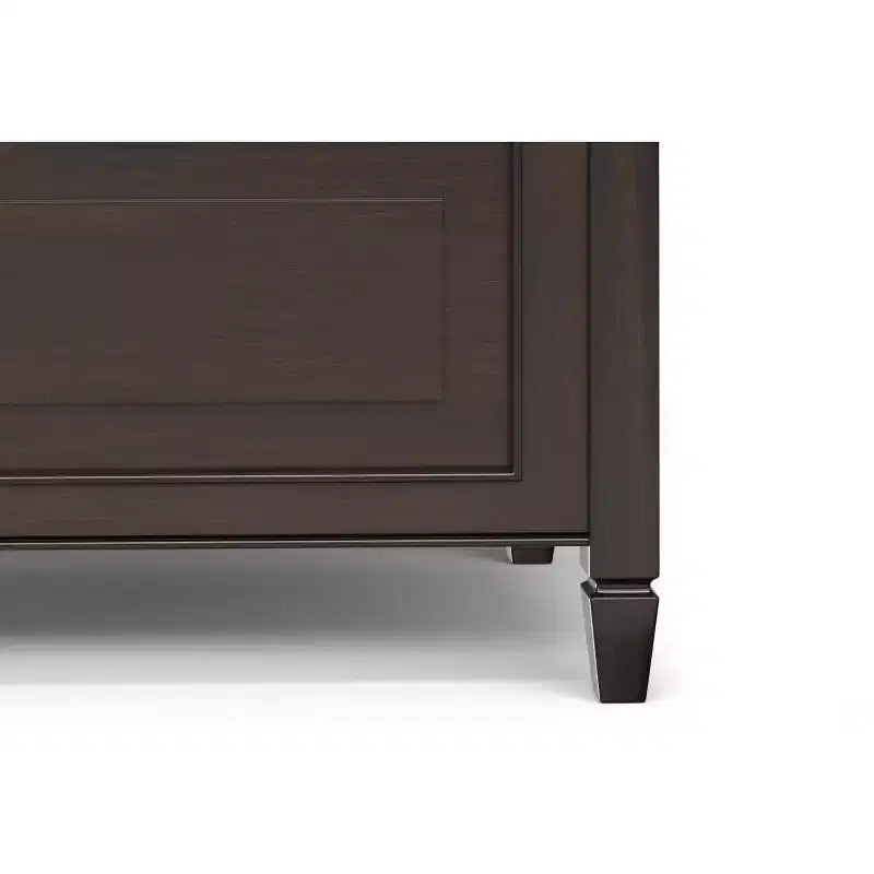 Banco pequeño de almacenamiento para recibidor, madera maciza con tapa levadiza, marrón castaño oscuro