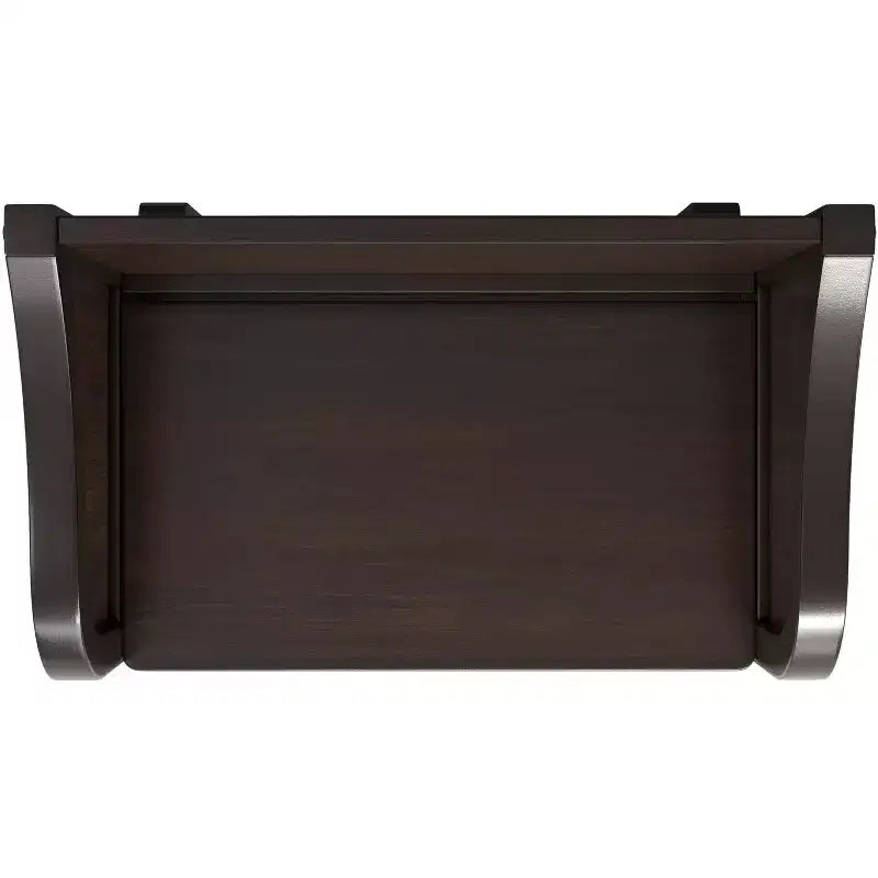 Banco pequeño de almacenamiento para recibidor, madera maciza con tapa levadiza, marrón castaño oscuro