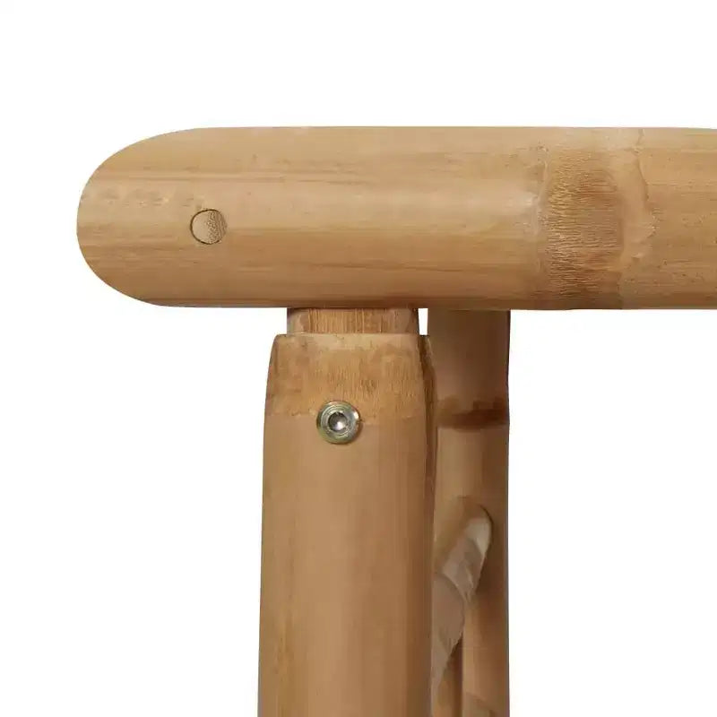 vidaXL Juego de sofás seccionales de bambú para patio con cojines