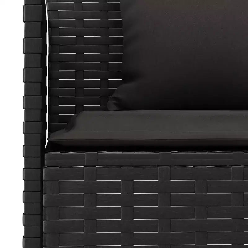 vidaXL Juego de comedor de patio con cojines Juego de conversación de 2 piezas de ratán sintético