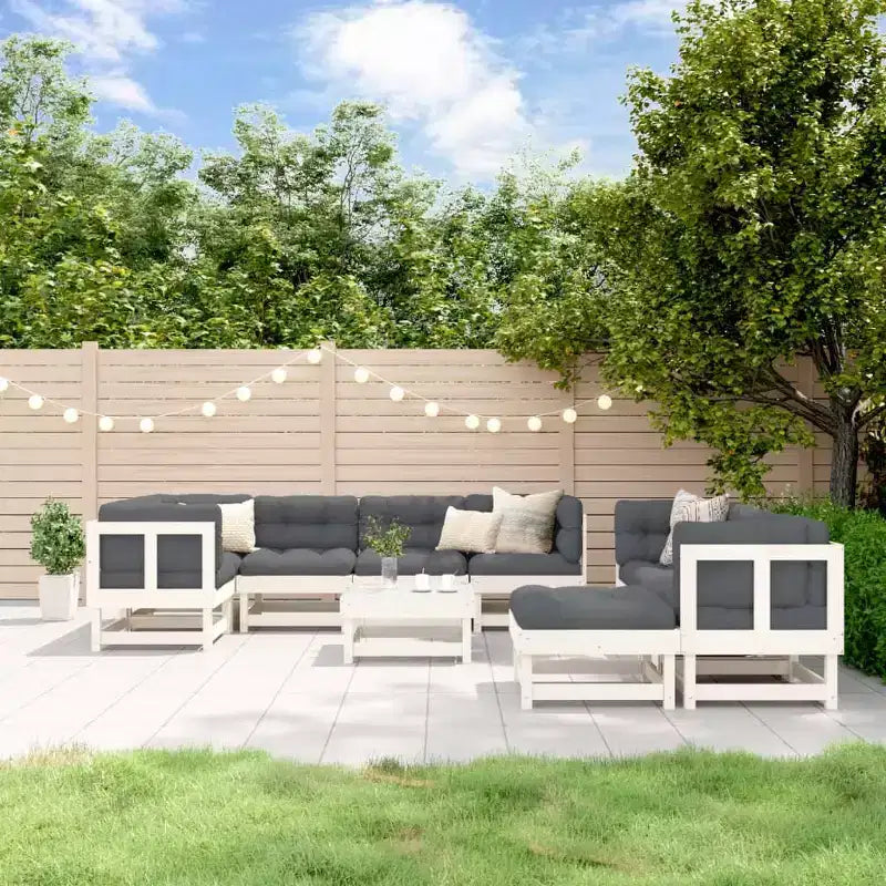 vidaXL Conjunto de Muebles de Jardín Madera de Pino Maciza Madera Natural