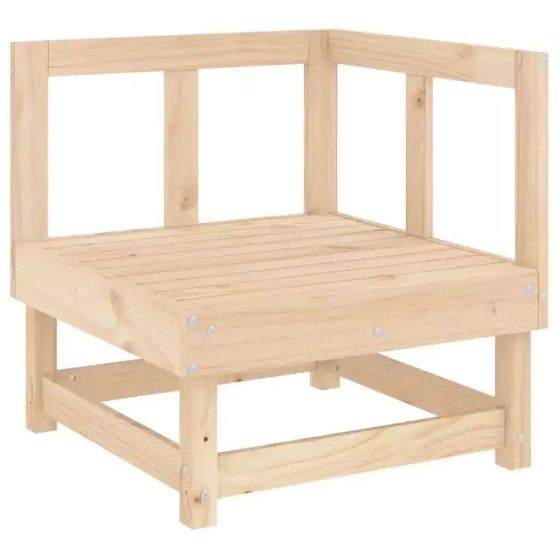 vidaXL Conjunto de Muebles de Jardín Madera de Pino Maciza Madera Natural