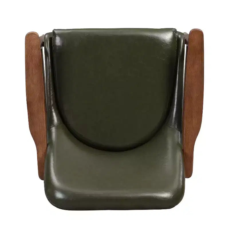 Sillón decorativo de polipiel estilo Mid-Century de 74,1 cm con patas con punta de latón, para sala de estar u oficina