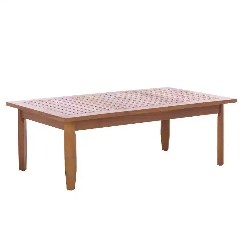 Juego de comedor Alta Bench & Table para patio - Interior/Exterior - PAT6812 - Marrón teca/Crema - Safavieh
