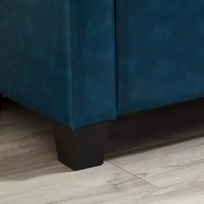 Banco de almacenamiento moderno de piel sintética de 48" con tapa abatible para sala de estar, dormitorio o recibidor