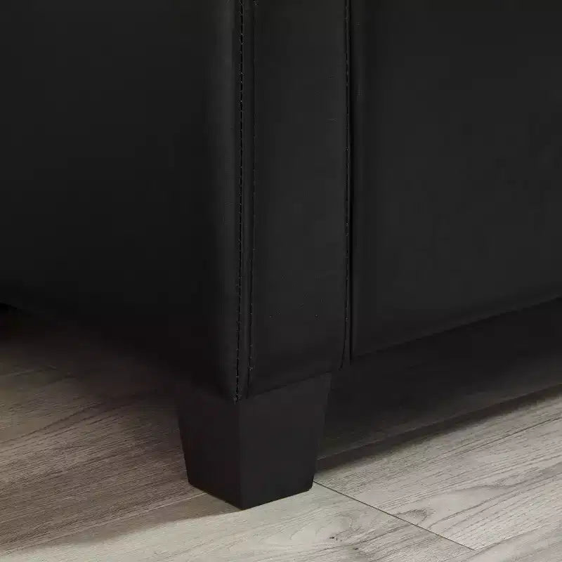 Banco de almacenamiento moderno de piel sintética de 48" con tapa abatible para sala de estar, dormitorio o recibidor