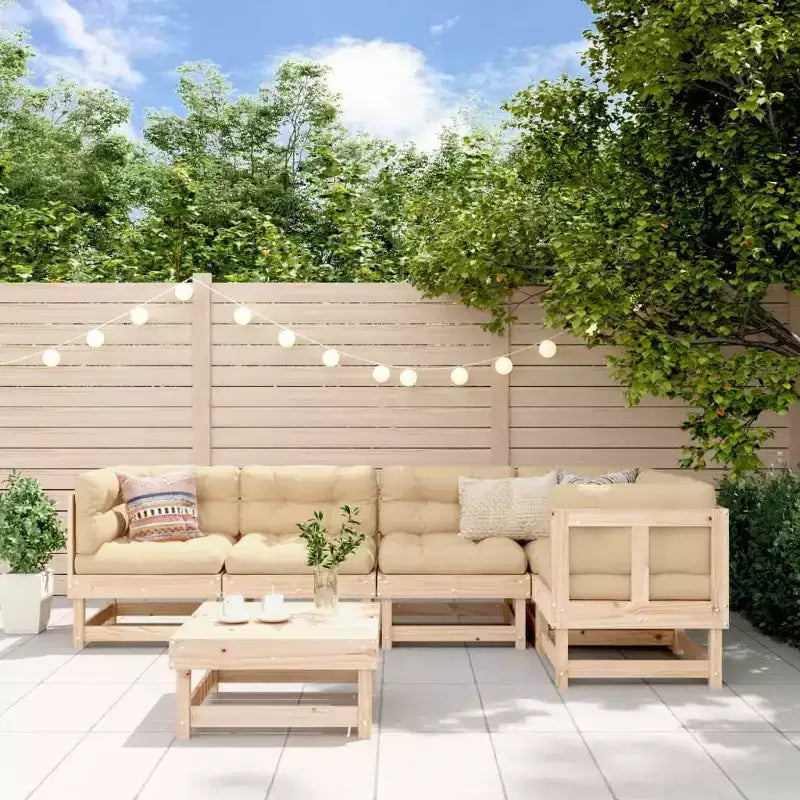 vidaXL Conjunto de Salón de Patio, Muebles de Jardín de Exterior de Madera Maciza de Pino