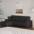 L-Shaped Modular Sectional Sofa with Ottoman, Fuzzy Sponge Cloud Couch in a Box, No Assembly Required, Modern Upholstered for Living Room
