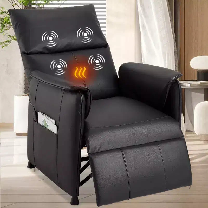 Electric Recliner Chair with Heat and Massage, Adjustable Single PU Leather Recliners Sofa,Theater Seating &Armchair for Living Room/Office