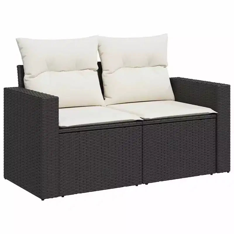 vidaXL Conjunto de Sofás de Jardín Modular de Ratán Sintético con Cojines