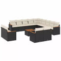 vidaXL Outdoor Sofa Set with Cushions - Modular Patio Seating, Multiple Colors