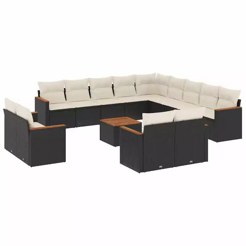 vidaXL Outdoor Sofa Set with Cushions - Modular Patio Seating, Multiple Colors