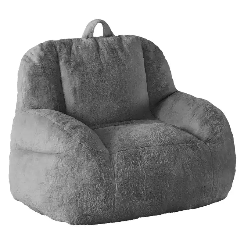 Giant faux leather beanbag sofa - adult beanbag chair with padding and handles - perfect for the living room- highly comfortable.