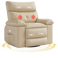 Power Lift Recliner Chair with Massage & Heat, Faux Leather Electric Lifting Recliners, Wide Reclining Sofa w/Side Pockets for Living Room