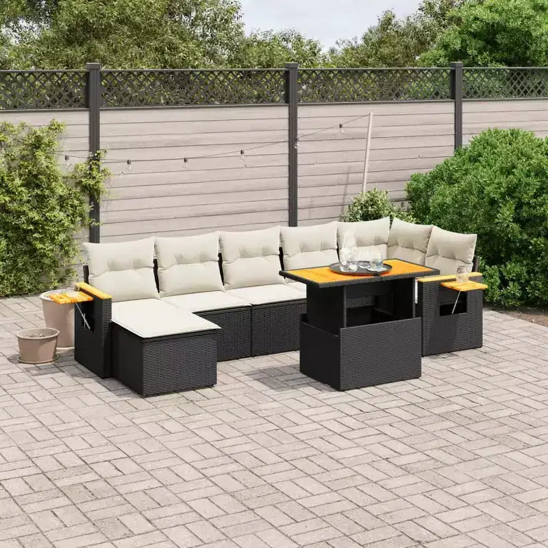 vidaXL Conjunto de Sofás Modulares de Jardín con Cojines