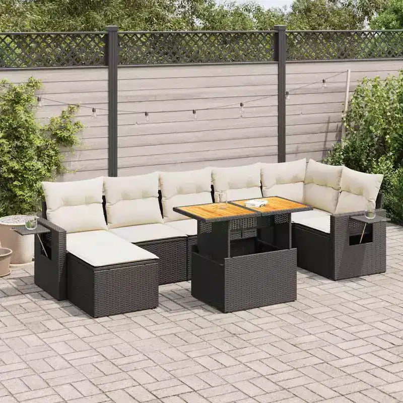 vidaXL Conjunto de Sofás Modulares de Jardín con Cojines