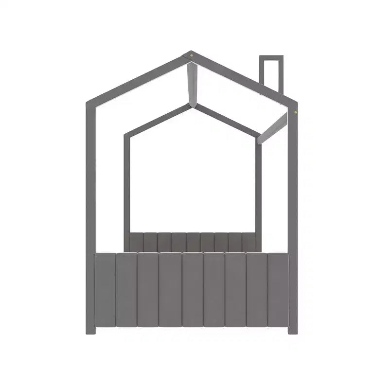 Cama de terciopelo para habitación infantil, gris