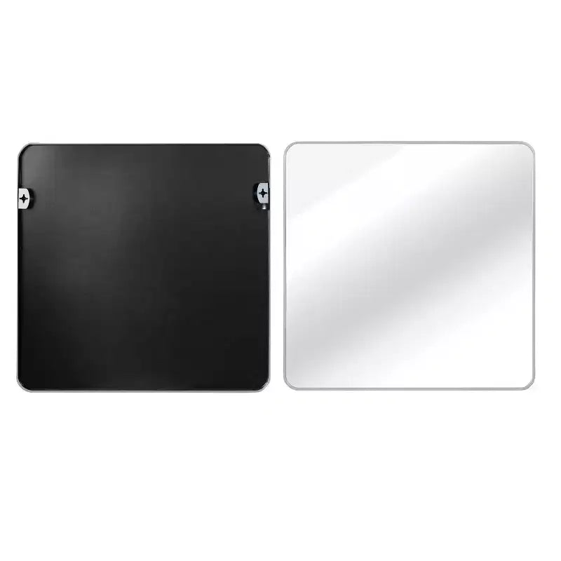 Espejo de baño cuadrado con marco metálico para pared, 30"x30"