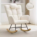 Modern High Back Upholstered Rocking Chair, Recliner Glider Accent Armchair with Soft Cushion for Adults, Perfect for Living Room & Bedroom