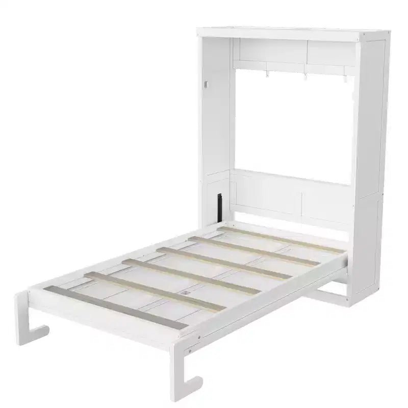 Cama Murphy con armario plegable, individual y doble, cama de pared que ahorra espacio