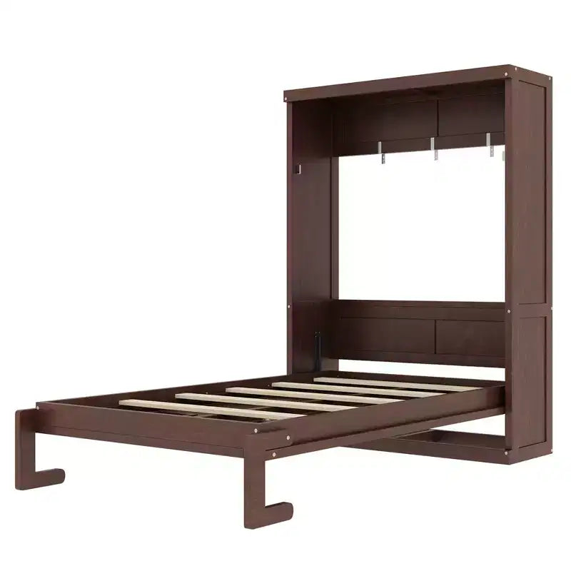 Cama Murphy con armario plegable, individual y doble, cama de pared que ahorra espacio