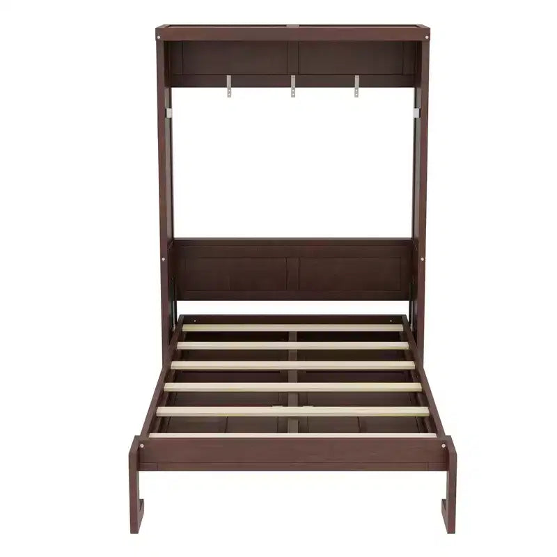 Cama Murphy con armario plegable, individual y doble, cama de pared que ahorra espacio