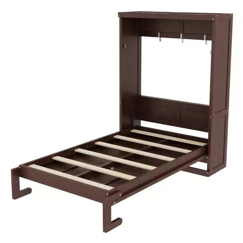 Cama Murphy con armario plegable, individual y doble, cama de pared que ahorra espacio