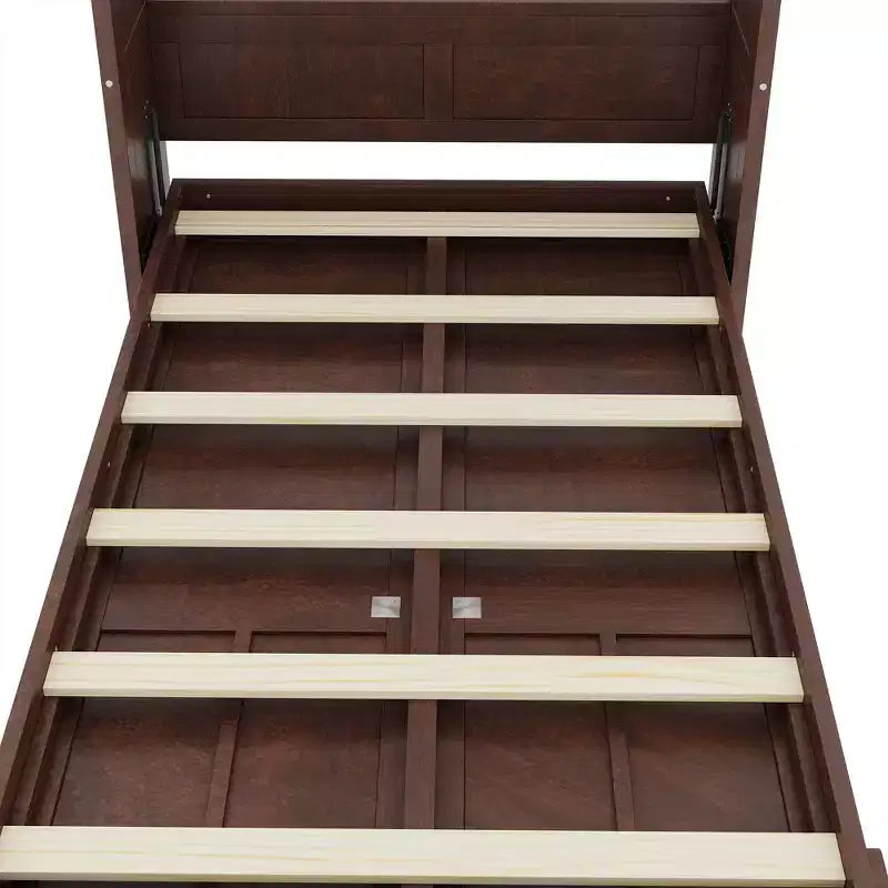 Cama Murphy con armario plegable, individual y doble, cama de pared que ahorra espacio