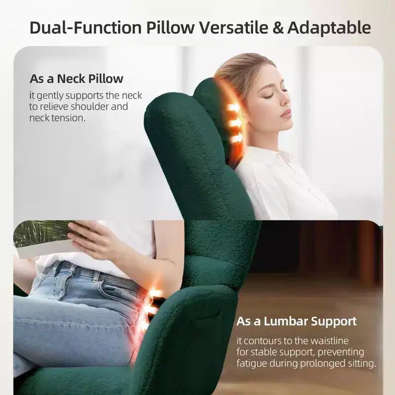 High Back Stuffed Upholstered Rocking Chair for Living Room, Bedroom & Office  Comfortable Glider Accent Armchair  Soft Fleece Fabric  No Ottoman