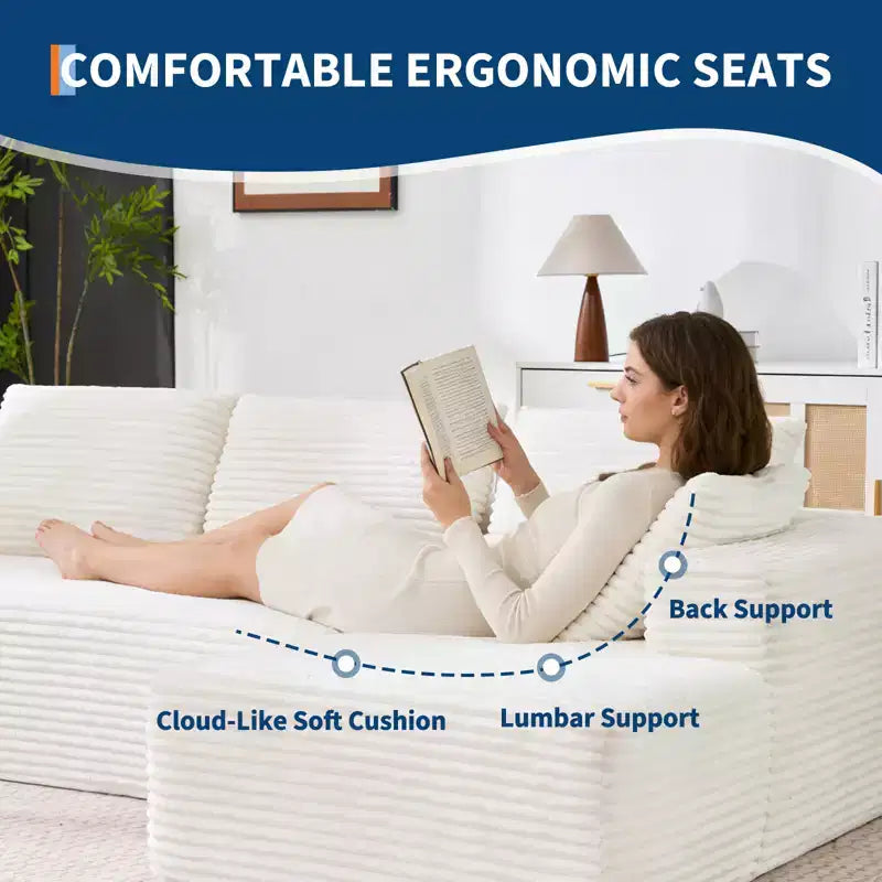 Boneless Couch Sectional, Modern Modular Couch, for Living Room