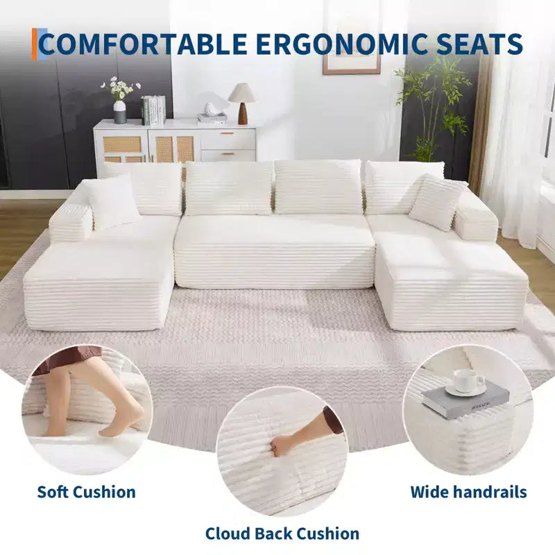 Boneless Couch Sectional, Modern Modular Couch, for Living Room