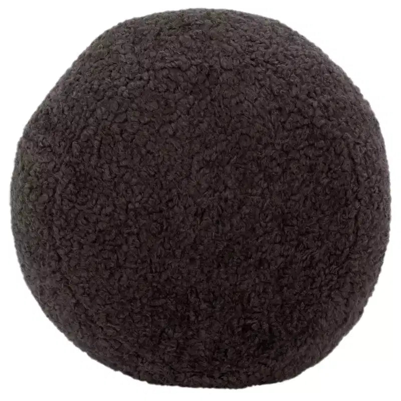 Puf Otomano Redondo, Crema, 100% Poliéster, Capacidad de 125 kg, Hecho en EE. UU.
