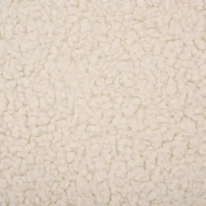 Puf Otomano Redondo, Crema, 100% Poliéster, Capacidad de 125 kg, Hecho en EE. UU.
