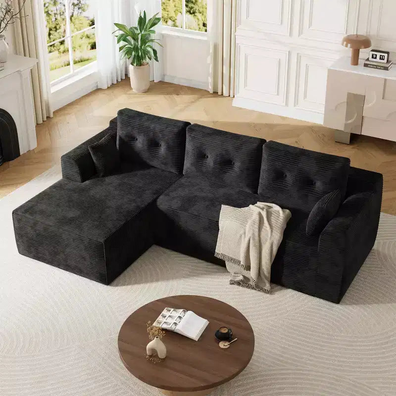 Modular Sectional Sofa, 105'' Soft Couch Sofa Bed for Living Room, Sectional Couch with Oversized Chaise